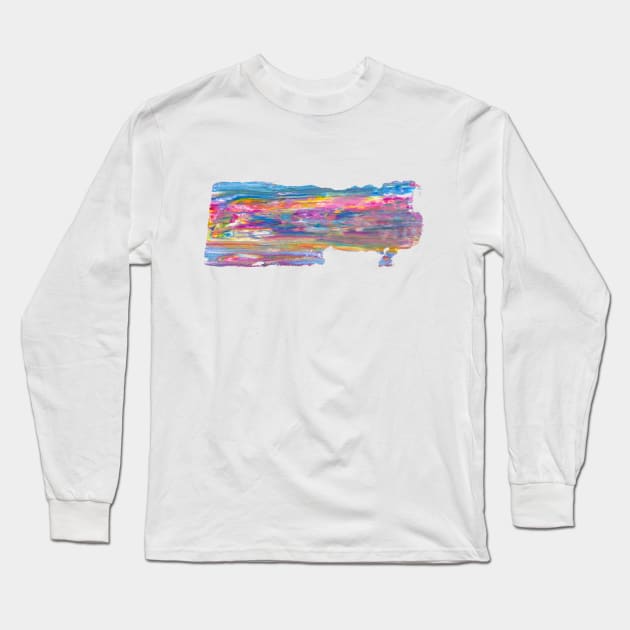 Rainbow Paint Smear Long Sleeve T-Shirt by DaydreamerAlley